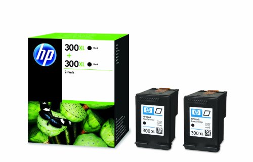 HP 300XL Multipack Original Druckerpatronen mit hoher Reichweite (2x Schwarz) für HP Deskjet, HP ENVY, HP Photosmart