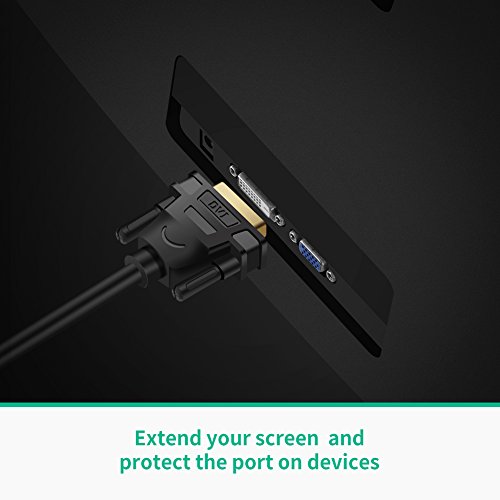 DVI HDMI Adapter UGREEN DVI auf HDMI Kabel DVI-D (24+1) auf HDMI Adapterkabel HDMI A Buchse auf DVI-D Stecker (24+1) High Speed HDTV bis zu 1080P Full HD Vergoldete Kontakte 22cm - 4