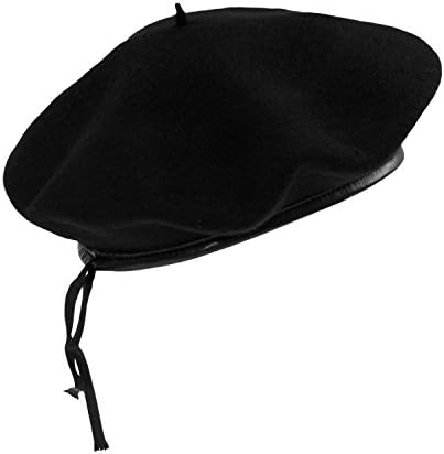 EveryHead Fiebig Boys Beret Basque French Cap Sailor Hat artist With Faux Leather Edging For Children (FI-40110-W16-JU2-18-54) incl Hutfibel