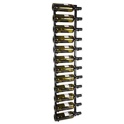 Weinregal / Flaschenregal / Wandregal HANG UP aus Metall, schwarz, pulverbeschichtet, für 12 Flaschen – H 120 x B 23 x T 10 cm - 4