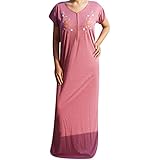 Indiatrendzs Women's Nighty Hosiery Peach Color Nightwear Nightgown (Chest : 42))