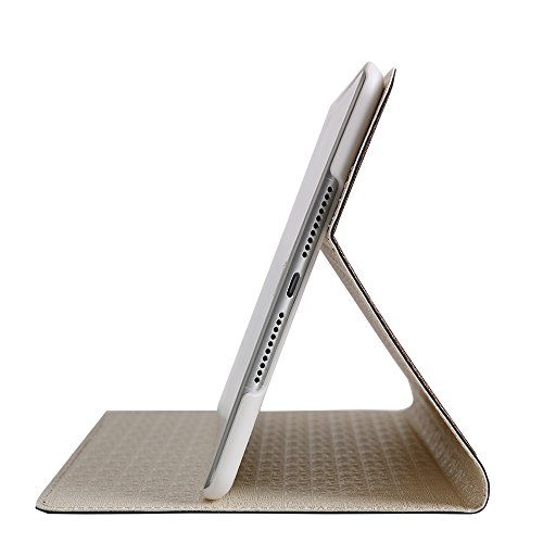 BORIYUAN Apple Ipad Mini 4 Ultra dünn Smart Case Cover Leder Schutzhülle Etui Tasche für das neue iPad mini4, Unterstützt Auto Sleep Wake up, Ipad Mini 4 Displayschutzfolie Reinigungstuch Stift inklusive (Braun) - 3