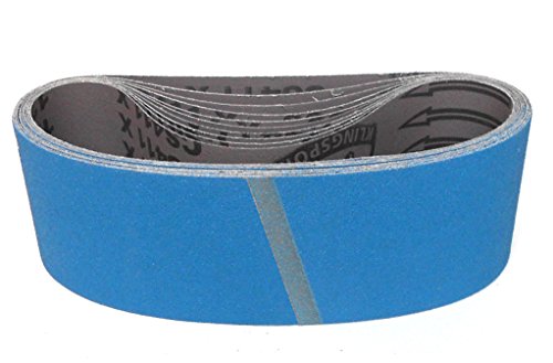 10 x Klingspor Schleifband CS411X | 75 x 533 mm | Zirkonkorund | Körnung nach Wahl (Korn 120)