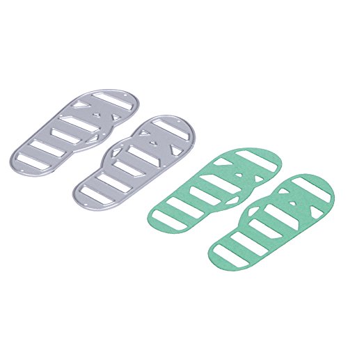Amazingdeal365 ein Paar Pantoffeln Metall Form Schablonen Schneiden DIY Dekor Sammelalbum Karten Buchzeichen Lesezeichen als Geschenk für Freunde Geburtstag Kinder,Kindergarten Hobby Schule Handarbeit Unterricht usw. Ein tolles Geschenk! - 7