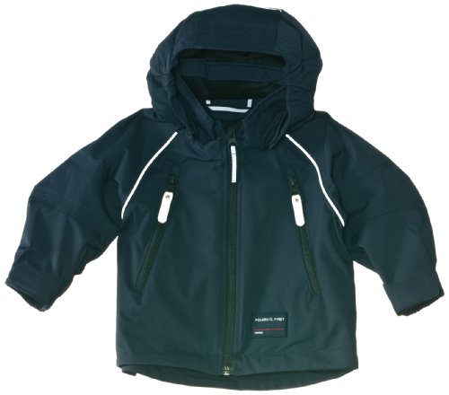 Polarn O. Pyret Classic PO.P Waterproof Unisex Baby Jacket, Navy, 9-12 Months