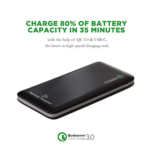 Powerbank 10000mAh USB C - Quick Charge 3.0 Technologie und Typ C Eingang & Ausgang, Externer Akku LadegerÃ¤t, Portable QC Type-C Power Bank, Zusatzakku Pack fÃ¼r Smartphones, Handy iPhone Samsung