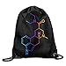 Produktbild Etryrt Prämie Turnbeutel/Sportbeutel, Molecule Acid Psychedelic Chemistry Drawstring Backpack Bag Beam Mouth Sport Bag Rucksack Shoulder Bags for Men/Women