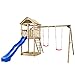 Produktbild Spielturm SwingKing Daan Holz mit Sandkasten, Doppelschaukel, Rutsche blau