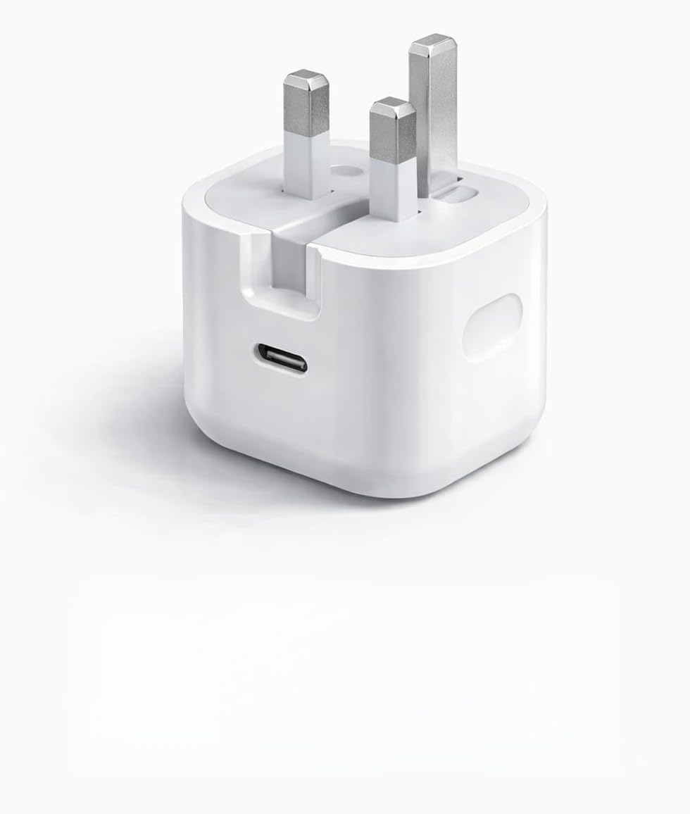 USB-C Fast Charging 20W UK Plug Adapter | Type C Charger Compatible with iPhone 15/16/17, Samsung, Android | Fast Charge Power Delivery (Option to buy Cable, Adapter or Bundle) (Adaptor Only)