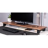 carpentray 100cm Wooden Computer Long Monitor Stand, Monitor Riser Desk ...