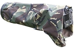WILDLIFEPHOTOGRAPHYSHOP Rainsleeve cover for camera lenses, 300mm f2.8, Woodland DPM Camouflage WATERPROOF. Approx LENGHT SIZE is 59 CM.