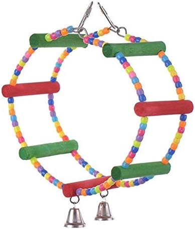 Macrorun Arch Swing Bird Toy Parrot Harness Rings Toys Parakeet Cockatiel Budgie