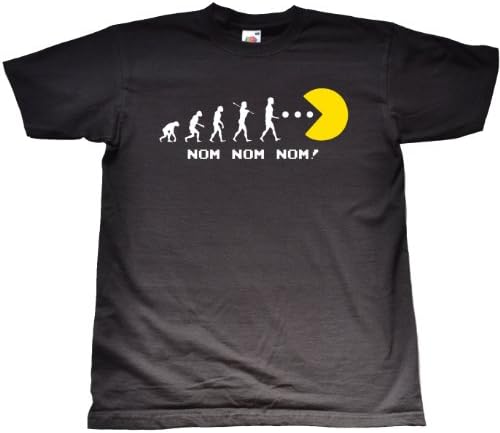 Om Nom Nom Pac Man Evolution T Shirt Medium