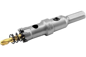 Aohhy 16 mm TCT-karbid hålsåg i metall, professionell volfram karbid borrkrona för metall, rostfritt stål, gjutjärn, järn, al