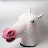 Signstek--Tiermaske aus Gummi/latex für Kostüm Halloween Karneval Fasching (Einhorn)