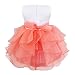 iiniim Baby Girls Princess Sleeveless Organza Tutu Dress Birthday Party Baptism Clothing Watermelon Red 3-6 Months