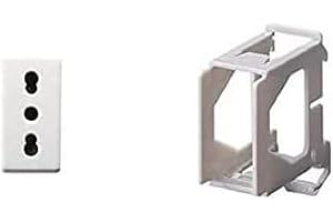 GEWISS - DY01007 Serie System Nr. 1 sopporto per montaggio su guida DIN un modulo compresa con Nr. 1 Presa bivalente