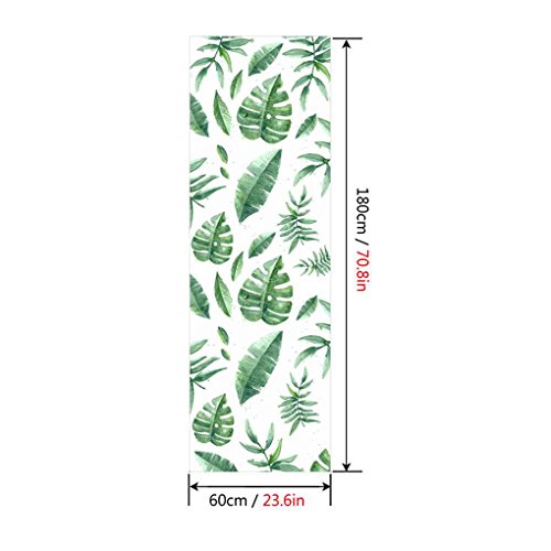 Preisvergleich Produktbild Providethebest Green Leaf Kühlschrank Aufkleber Wasserdichte Aufkleber-Wand-Plakat Air Conditioner-Verpackungs-Glas-Aufkleber 60*180CM