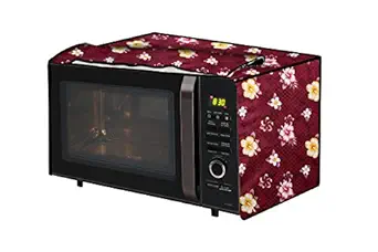 The Furnishing Tree Microwave Oven Cover for Borosil Prima 19 L1300 Watt Convection Oven Toaster Griller (OTG) Floral Pattern Red