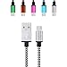 Produktbild kuyia 1 m geflochtenen USB 2.0 A auf Micro B Daten Sync Ladekabel Colorful grün stabiler Nylon Stoff führen für Samsung Galaxy S3 S4 S5 S6 Edge Note Tab Sony Nokia LG Google Handy Xbox PS4...