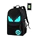 Produktbild YUAND USB Aufladbare Segeltuch Rucksack Teenager Schultaschen Leuchtende Umhängetasche Daypack Sport Travel Ruckpack mit USB Kabel zum Aufladen, Farbe 1 L