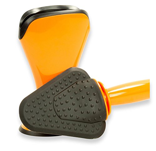 WcWunder antibakterielle WC-Reinigungs-„Bürste“ ohne Borsten, orange inkl. Bodenhalter, orange – color art - 2