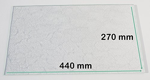 Khlschrank Einlegeboden / Glasplatte / Gemsefach  Strukturglas 4 mm dick  440 mm x 270 mm - Direkt vom Glasereifachbetrieb!!!