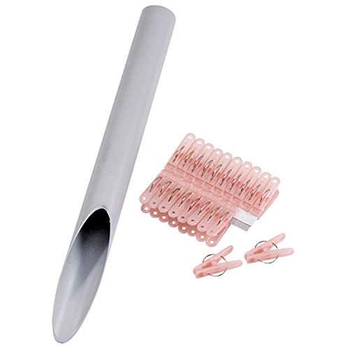 Berger Wäschespinne Maxi Aluminium, silber, 4-armig, Leinenlänge 20 m, Inkl. Bodenhülse und Wäscheklammern - 2