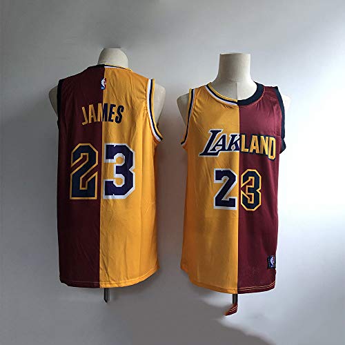 LHDDD NBA Baloncesto Uniformes Jersey Knight Lakers 23º James Yinyang cosiendo camisetas de baloncesto nueva camiseta dividida Deportivas Camiseta