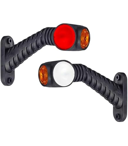 DERI LKW Beleuchtung 2x LED Seitenmarkierungsleuchten Für LKW – Rot, Gelb Oder Weiß, 12V/24V, E4-geprüft LED Seitenmarkierungsleuchte LKW