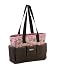 CLD Women's Diaper Bag 2pcs Totes Floral pink Coffee