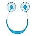 Produktbild Mini Fan, tragbar USB Wiederaufladbarer Nackenbügel Lazy Neck Hanging Style Dual Lüfter