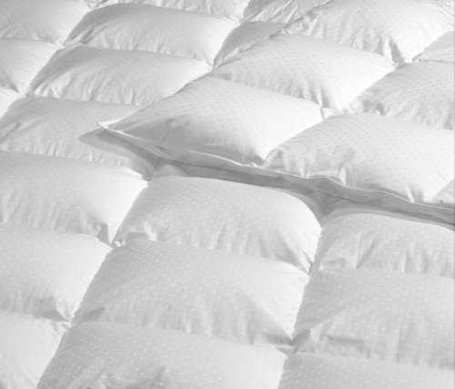 Highland Feather Manufacturing 35-Ounce Ice land Swiss Dot Hutterite Goose Down Duvet, King, White