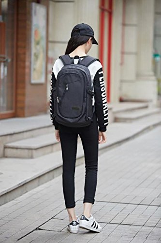 Trekoo Herren Damen Schlank Laptop Rucksack 15 6 Zoll Business Rucksack Leichte Wasserdicht Schulter Notebook Rucksack mit USB-Port  20L  Dunkelblau A