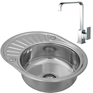 round kitchen sinks and drainers
