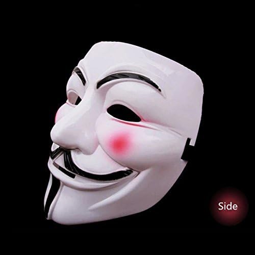 VVing Scary V Shaped Face Mask for Halloween Cosplay Party (White)