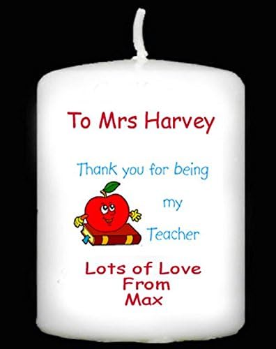 Personalised Thank You for Being my Teacher Candle Card Gift