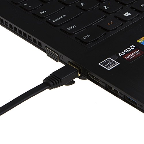 cablecreation Wohnung LAN Kabel CAT7 (Kategorie 7) doppelt geschirmt Ethernet Patch Kabel, 50U „vergoldet Kontakt, SSTP Netzwerk Kabel bis 10 Gigabit, Band Breite: 600MHz, 3,3 ft/1 Meter, schwarz - 4