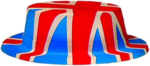 Party Heaven Royal Wedding Union Jack British Boater Hats - 12 Pack