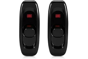 CYIOU 2 Stück Lampenschalter Zwischen Kabelschalter schnurschalter Schnurschalter Drahtschalter für Kleingeräte oder Leuchten schwarz