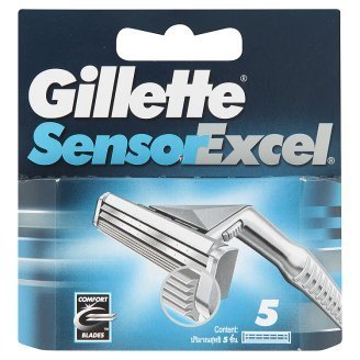 Preisvergleich Produktbild -mit Gillette Sensor Excel Rasierklingen, 5 Stück, aunglo.