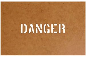 ‎COPYTEC Danger Schablone Bundeswehr Ölkarton Lackierschablone 2,5x12cm #15140