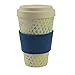 Produktbild ebos Bambus Coffee-to-Go-Becher | Schraubdeckel, Griffring aus Wollfilz, Kaffee-Becher, Trink-Becher, wiederverwendbar, umweltfreundlich, spülmaschinengeeignet, Verschiedene Designs (Dynamic New II)