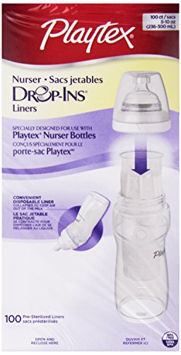 Playtex Drop In Liners for Nurser Bottles - 8 oz. 100-Count (Pack of 1)