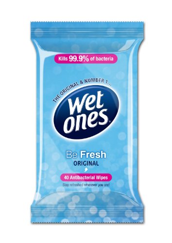 Wet Ones - Be Fresh Original Antibacterial - 12 Packs of 40 Wipes (480 wipes)