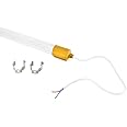 G.W.S® T8 LED Tube Light, Single End Feed AC220-240V Input, 2FT 60CM 9W Amber, IP65 Waterproof for Indoor & Outdoor