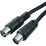 Prolongador de cable para TV con clavija macho y hembra