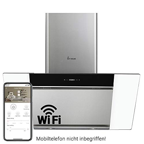 Hotte aspirante murale (80 cm, acier inoxydable, verre, extra silencieux, 605 m³/h, 4 étapes, éclairage LED, touches à détecteur TouchSelect, dépassement automatique) FREE8004TC - KKT KOLBE