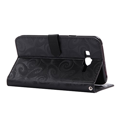 Galaxy J5 2015 Hülle,Samsung Galaxy J5(2015) Tasche,TOYYM Bling 3D Sanduhr Design with Shinny Flüssig Treibsand Flüssigkeit Schutzhülle PU Leder Flip Cover Wallet Case,Handytasche Hüllen im Bookstyle mit Stand Funktion Kartenfächer Magnetverschluss Handyhülle Etui Schale Backcover Protektiv Cover Tasche Schutztasche für Samsung Galaxy J5 2015 Version+1x Dust Plug+1x Stylus-Schwarz - 3