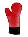 Produktbild LHP Shoutao Microwelle Handschuhe Hitzebeständige Handschuhe Ofen Anti - Scald Handschuhe Silikon Handschuhe Single (Farbe : Rot, größe : A)